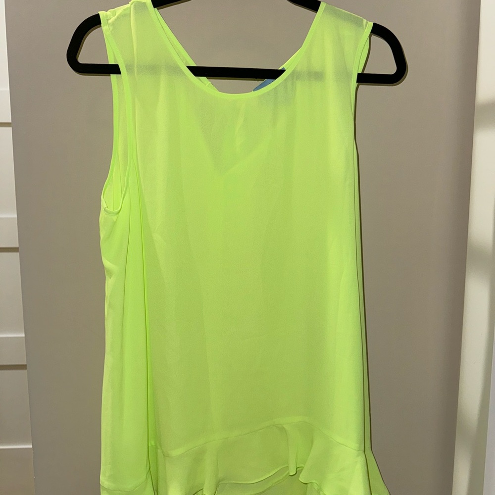 BNWT cece top Lime Green Sleeveless Women's Top